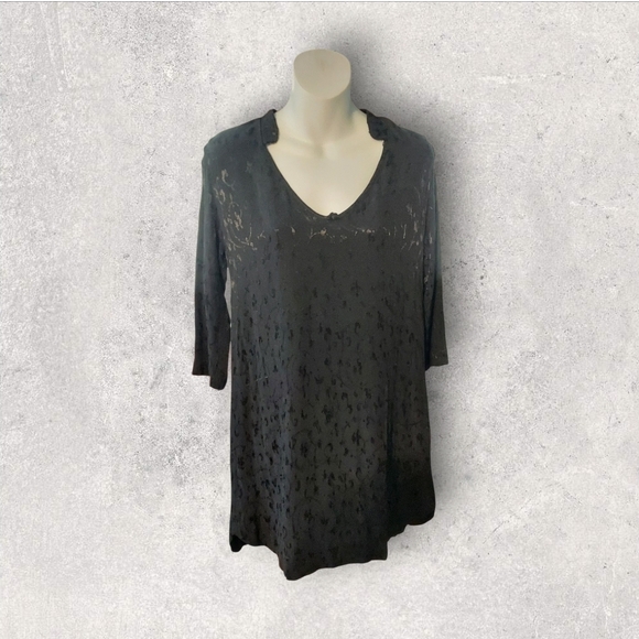 NWT MYNE ashley ann Black Lace 3/4 Length Sleeve Mini Dress ~sz 2
